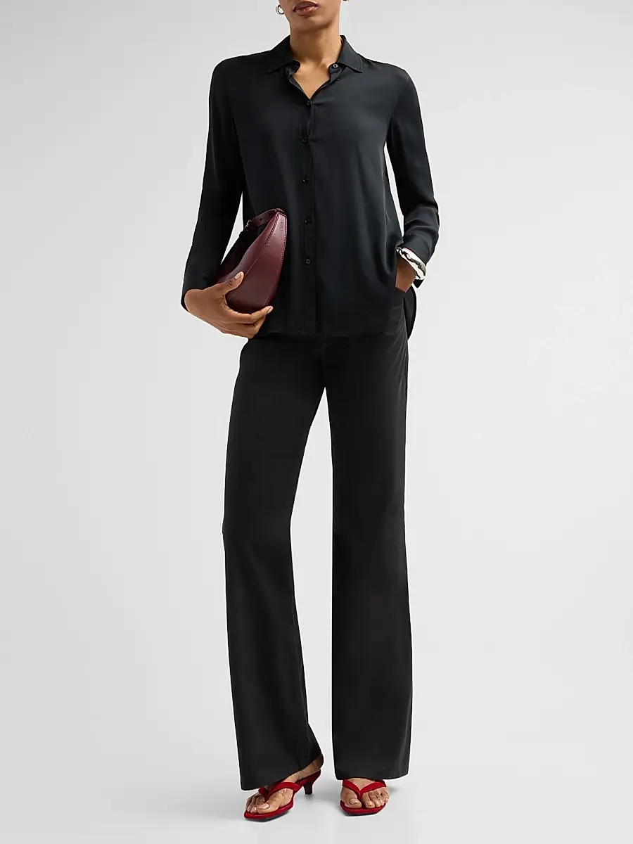 Vince Women's Stretch Cotton Flare Pants | Thumbnail 2
