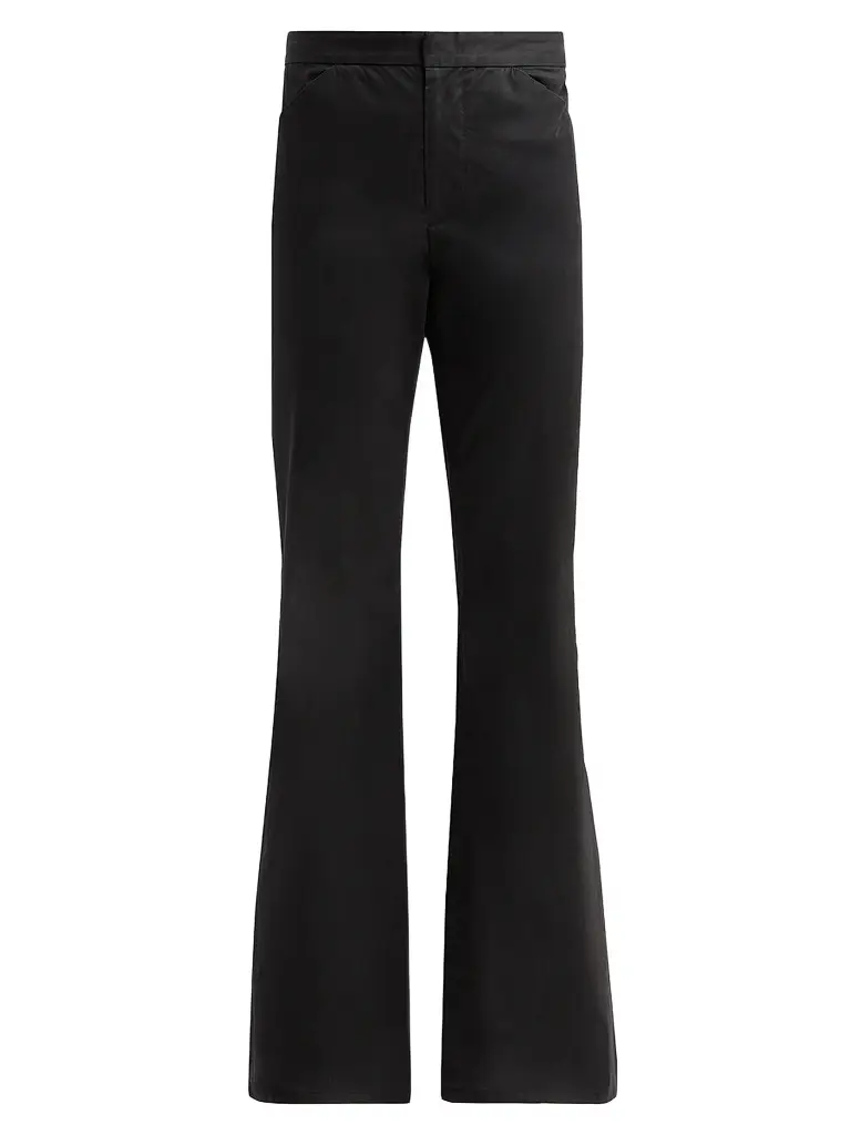 Vince Women's Stretch Cotton Flare Pants - Black - Size 8 | Image 1 Vince Women's Stretch Cotton Flare Pants - Black - Size 8 | Image 1
