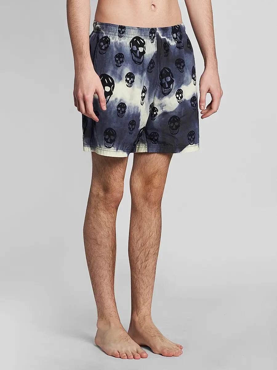 Alexander McQueen Men's Tie-Dye Skull Nylon Swim Shorts | Thumbnail 4 Alexander McQueen Men's Tie-Dye Skull Nylon Swim Shorts | Thumbnail 4