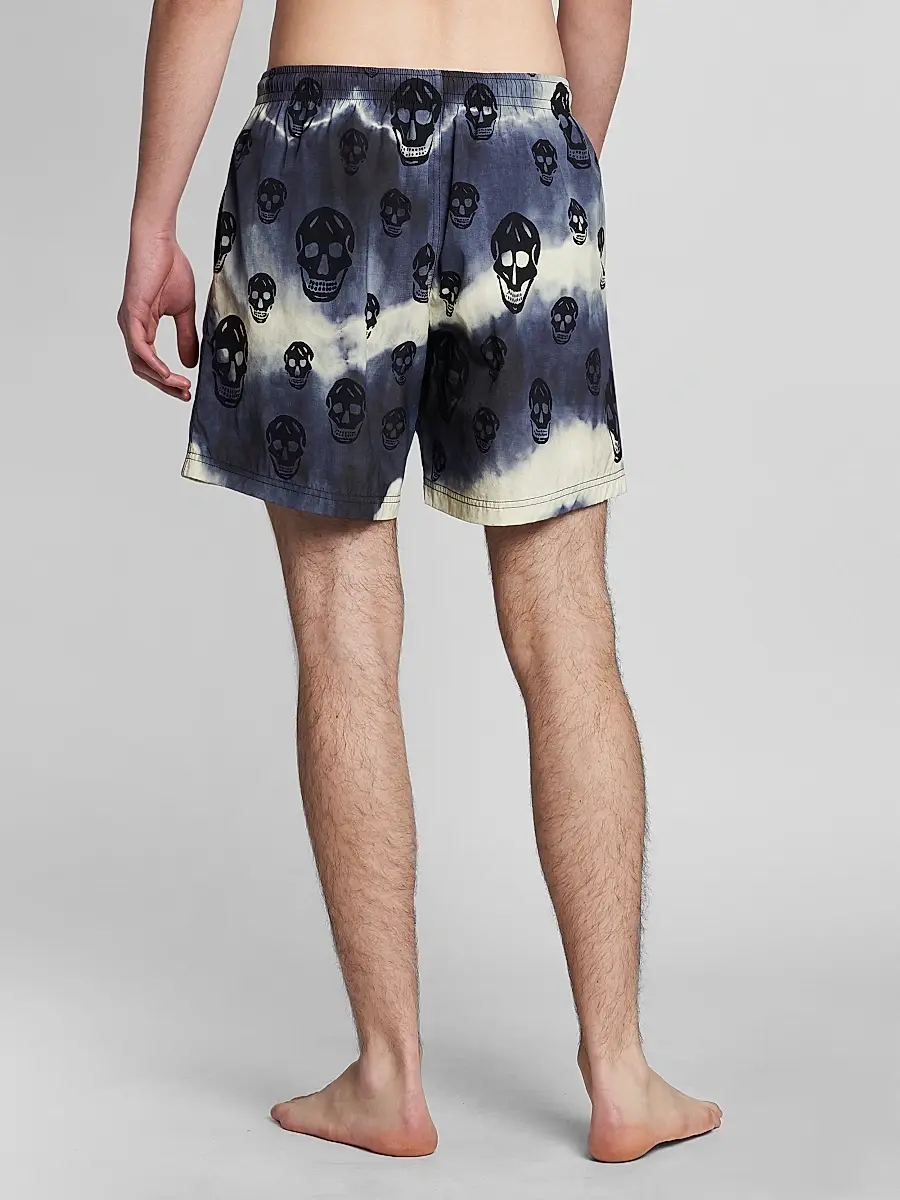 Alexander McQueen Men's Tie-Dye Skull Nylon Swim Shorts | Thumbnail 5 Alexander McQueen Men's Tie-Dye Skull Nylon Swim Shorts | Thumbnail 5