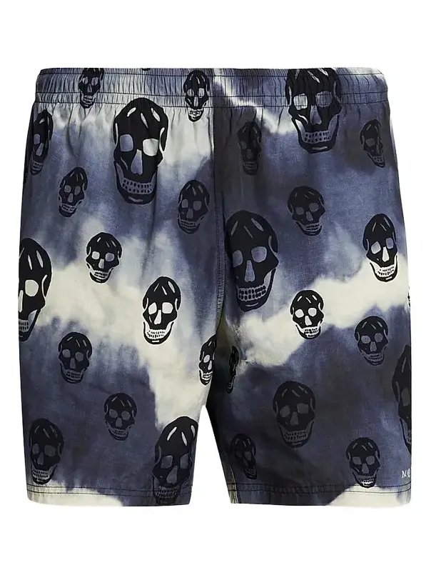 Men's Tie-Dye Skull Nylon Swim Shorts Men's Tie-Dye Skull Nylon Swim Shorts