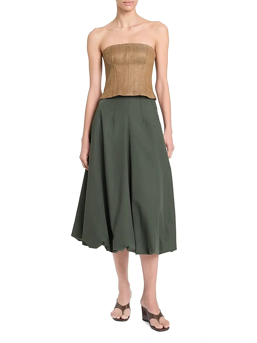 TWP Women's Full Intentions Cotton Bubble Midi-Skirt | Thumbnail 2 TWP Women's Full Intentions Cotton Bubble Midi-Skirt | Thumbnail 2