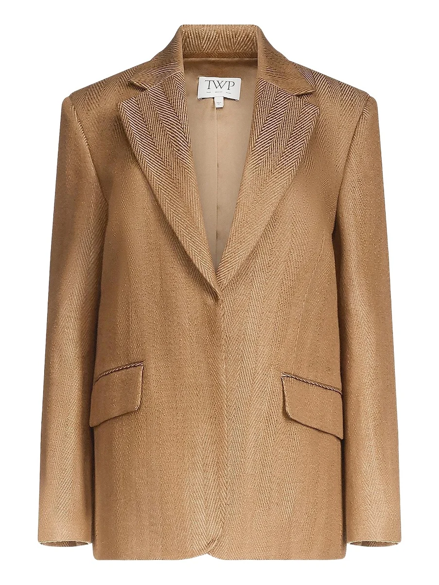 Women's Jillian Herringbone Linen-Blend Blazer Women's Jillian Herringbone Linen-Blend Blazer