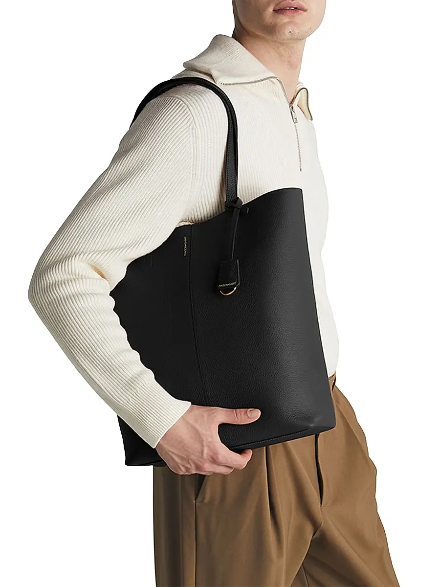MAISON de SABRÉ Women's Tall Leather Soft Tote Bag | Thumbnail 2 MAISON de SABRÉ Women's Tall Leather Soft Tote Bag | Thumbnail 2