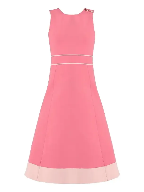 Women's Tiffany Button-Shoulder Midi Dress Women's Tiffany Button-Shoulder Midi Dress