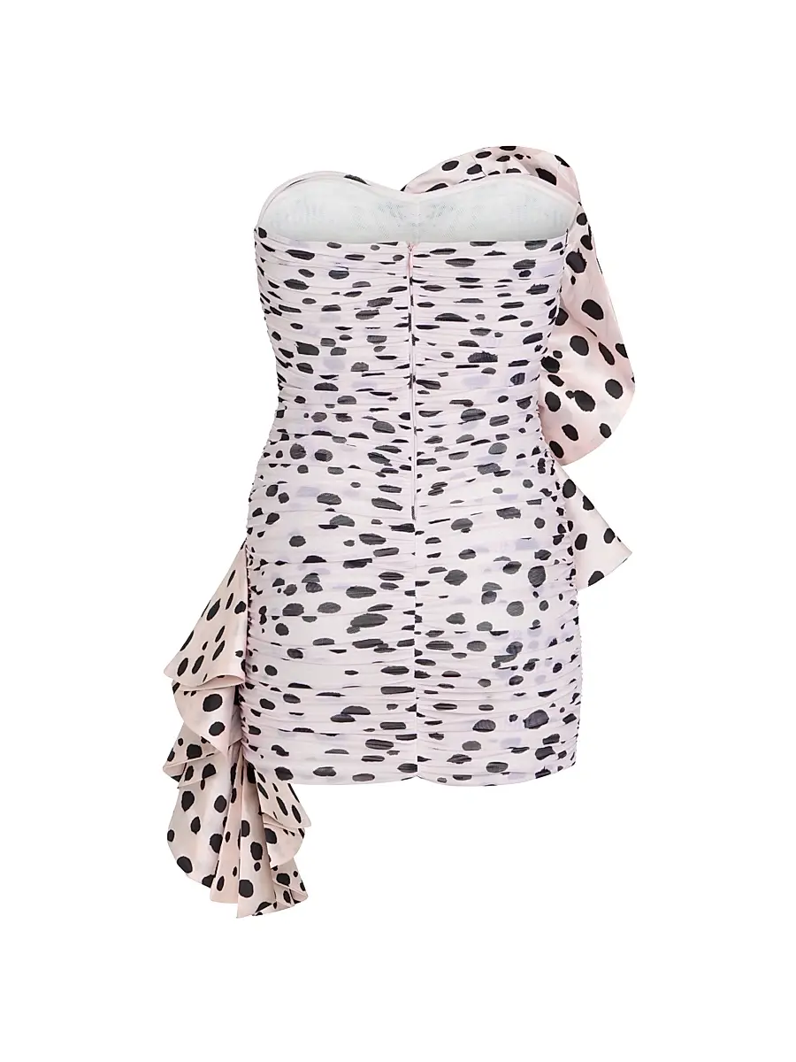 PatBo Women's Runway Ruched Dotted Strapless Minidress | Thumbnail 5