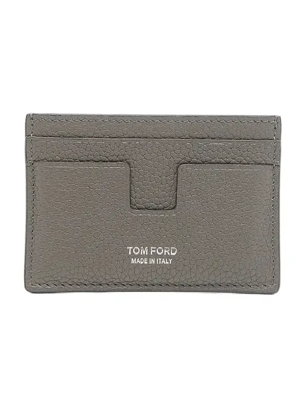 Men's Men's T-Line Grain Leather Card Holder