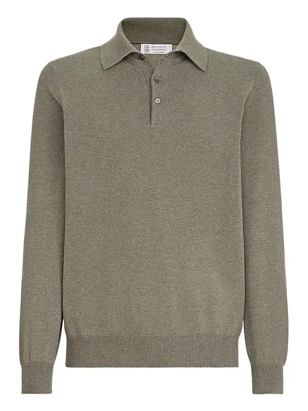 Men's Cashmere Knit Polo Shirt Men's Cashmere Knit Polo Shirt