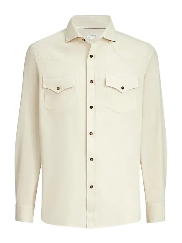 Men's Garment Dyed Easy Fit Western Shirt