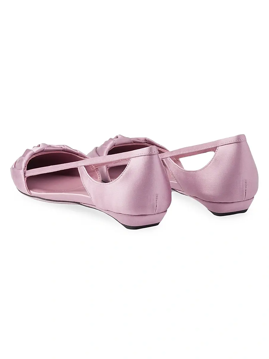 Prada Women's Satin Cut-Out Ballerinas | Thumbnail 3 Prada Women's Satin Cut-Out Ballerinas | Thumbnail 3