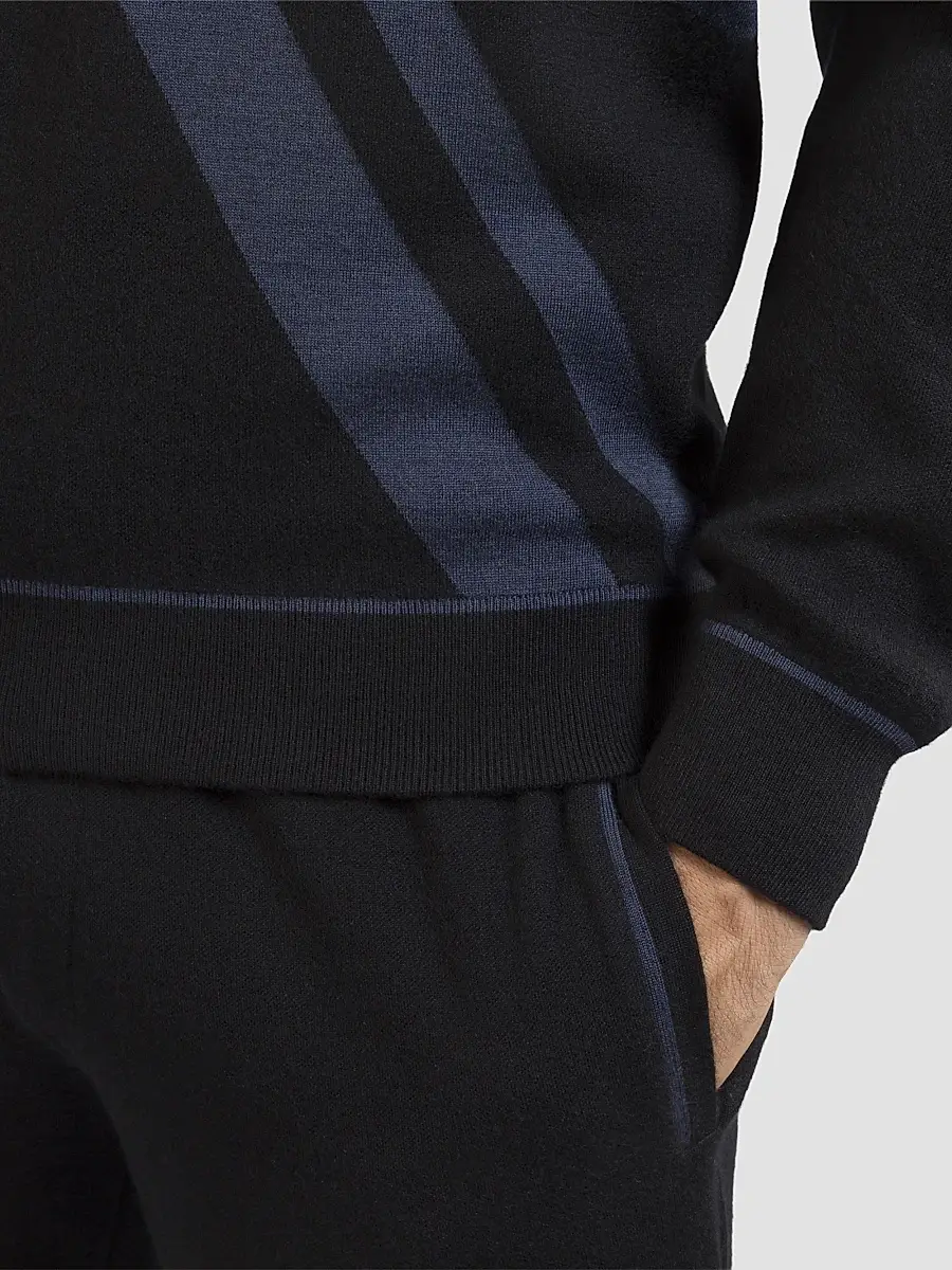 Stefano Ricci Men's Zip Mock Neck Sweater | Thumbnail 5