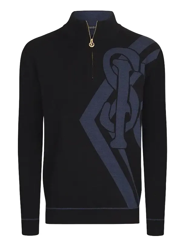 Men's Zip Mock Neck Sweater