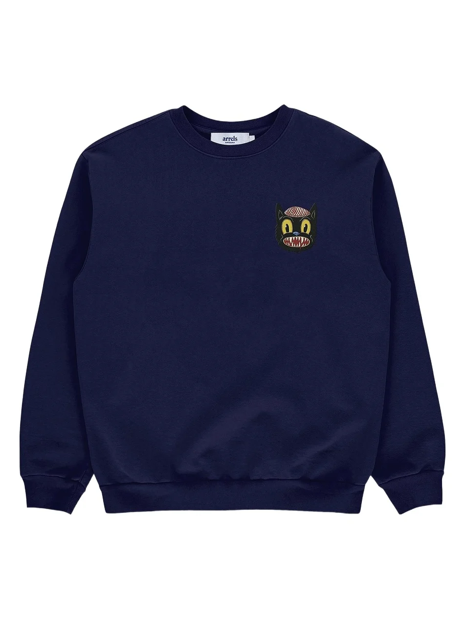 Men's Small Cat Graphic Cotton Sweatshirt Men's Small Cat Graphic Cotton Sweatshirt