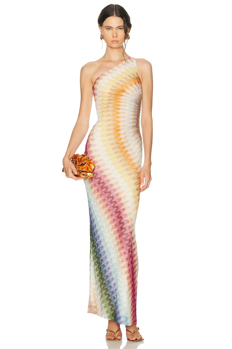 Missoni One Shoulder Long Dress | Image 1 Missoni One Shoulder Long Dress | Image 1