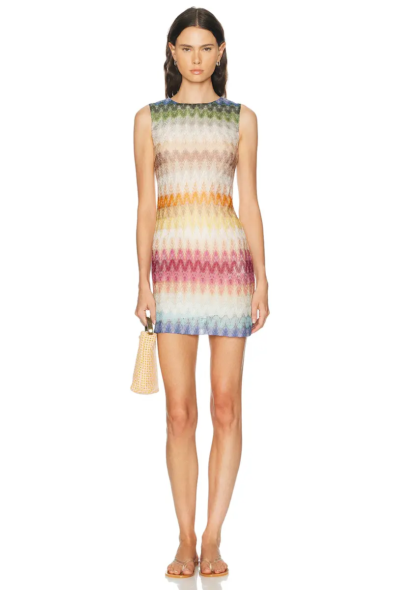 Missoni Sleeveless Shift Mini Dress | Image 1 Missoni Sleeveless Shift Mini Dress | Image 1
