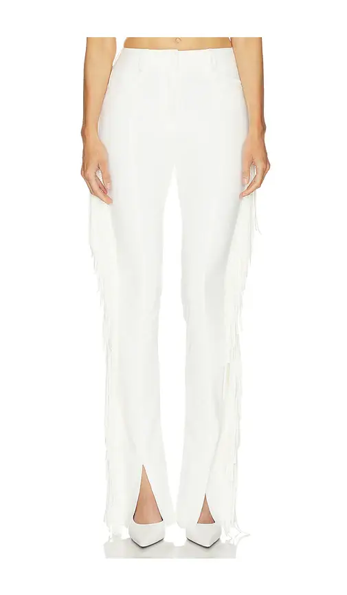 Norma Kamali Fringe Spat Jeans | Thumbnail 2 Norma Kamali Fringe Spat Jeans | Thumbnail 2