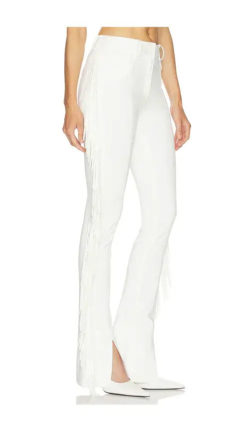 Norma Kamali Fringe Spat Jeans | Thumbnail 3 Norma Kamali Fringe Spat Jeans | Thumbnail 3