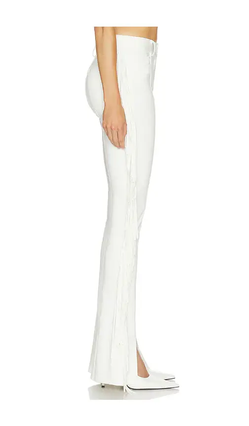 Norma Kamali Fringe Spat Jeans | Thumbnail 4 Norma Kamali Fringe Spat Jeans | Thumbnail 4