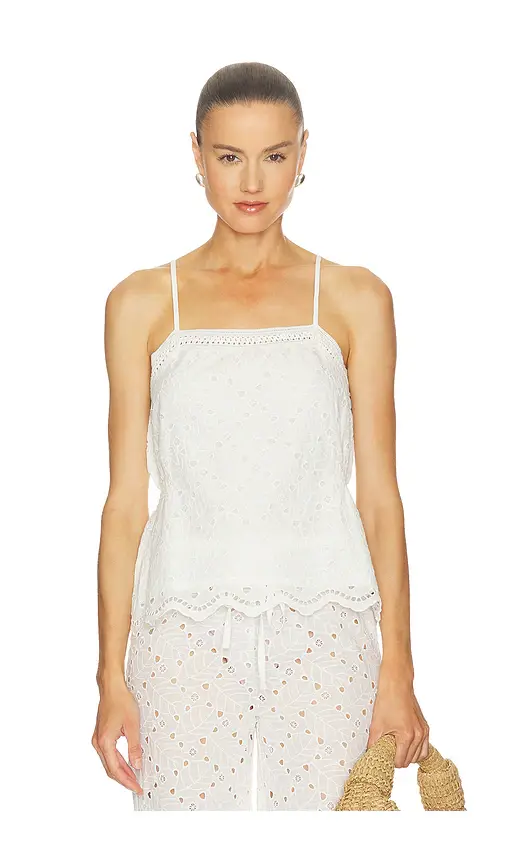 Bobi Side Smocked Lace Cami Top | Image 1 Bobi Side Smocked Lace Cami Top | Image 1