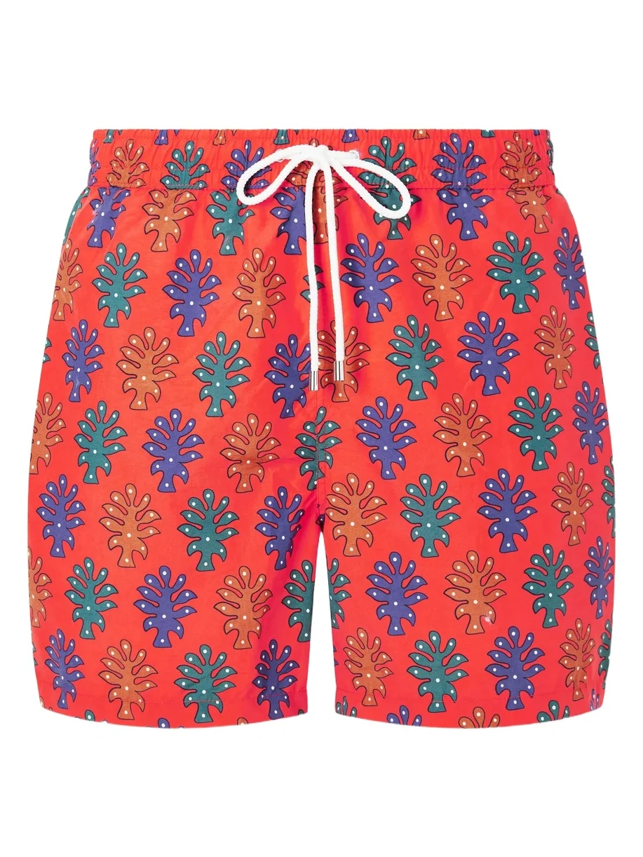 Drake's Straight-Leg Mid-Length Printed Swim Shorts - Men