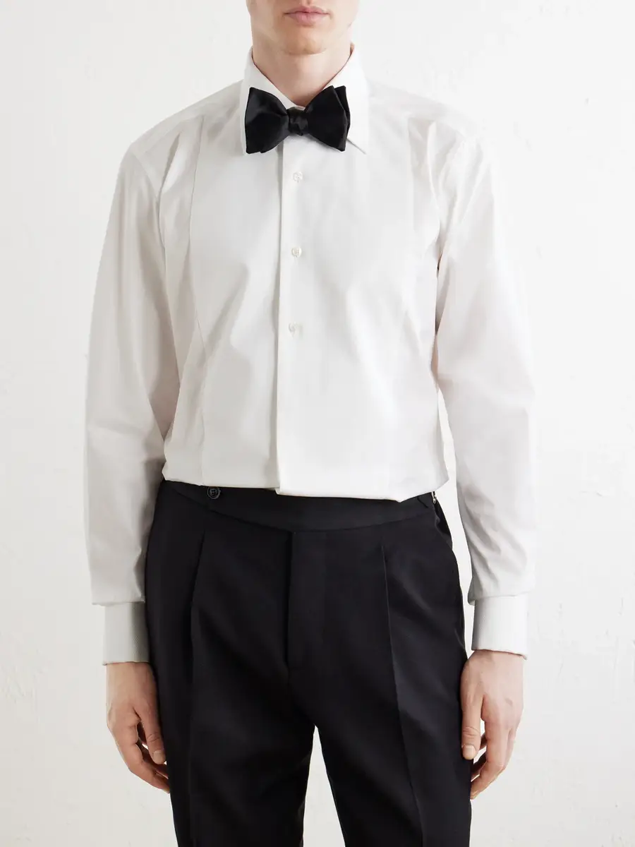 Tom Ford Classic-Collar Cotton-Piqué Shirt - Men | Thumbnail 3 Tom Ford Classic-Collar Cotton-Piqué Shirt - Men | Thumbnail 3