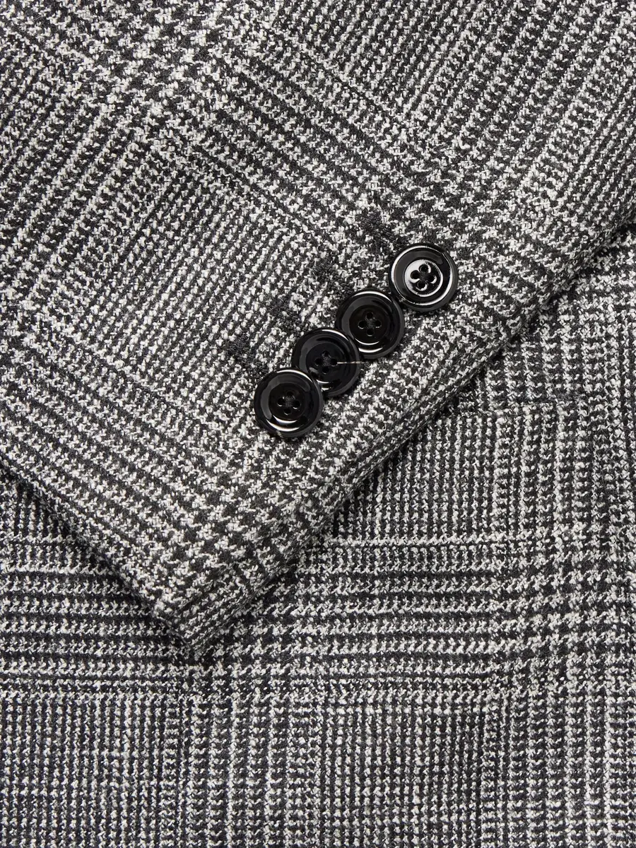 Lardini Prince Of Wales Checked Wool, Silk and Cashmere-Blend Blazer - Men | Thumbnail 6