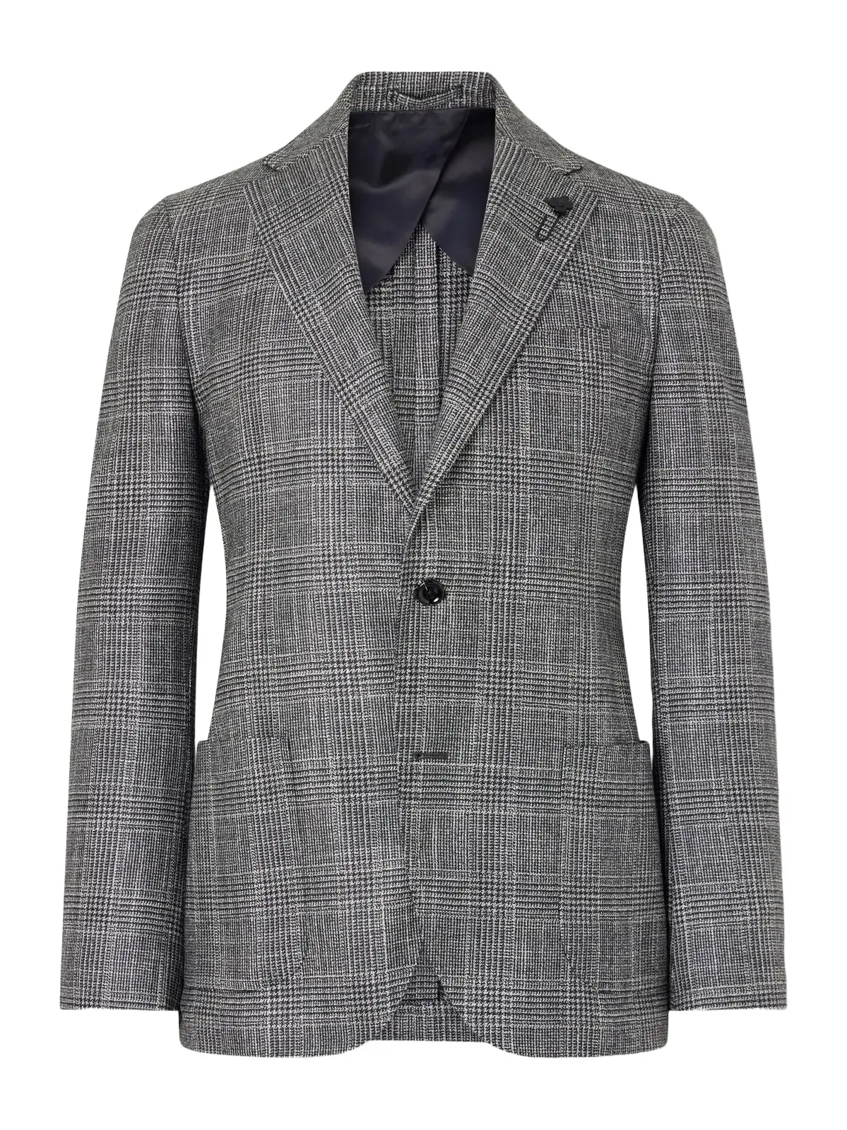 Prince Of Wales Checked Wool, Silk and Cashmere-Blend Blazer - Men Prince Of Wales Checked Wool, Silk and Cashmere-Blend Blazer - Men