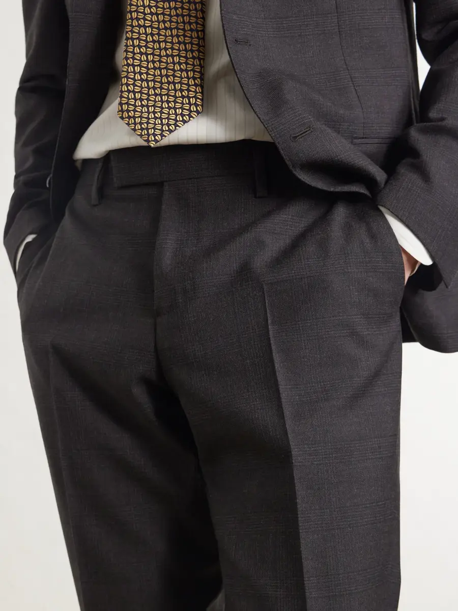 Lardini Prince of Wales Checked Straight-Leg Wool Trousers - Men | Thumbnail 5 Lardini Prince of Wales Checked Straight-Leg Wool Trousers - Men | Thumbnail 5