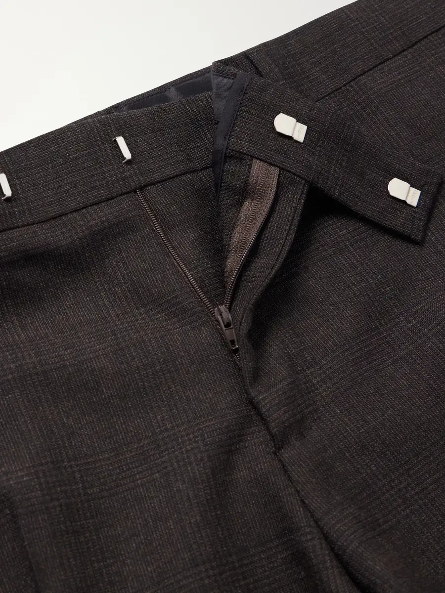 Lardini Prince of Wales Checked Straight-Leg Wool Trousers - Men | Thumbnail 6 Lardini Prince of Wales Checked Straight-Leg Wool Trousers - Men | Thumbnail 6