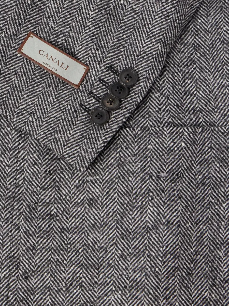 Canali Kei Double-Breasted Herringbone Wool and Cashmere-Blend Suit Jacket - Men | Thumbnail 6 Canali Kei Double-Breasted Herringbone Wool and Cashmere-Blend Suit Jacket - Men | Thumbnail 6