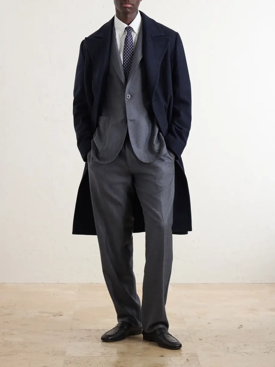 Boglioli Double-Breasted Herringbone Virgin Wool Suit Jacket - Men | Thumbnail 2