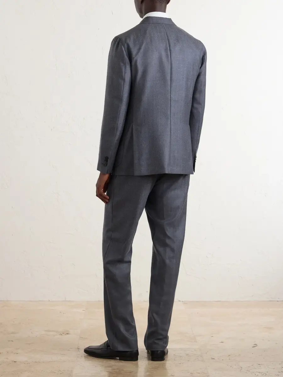 Boglioli Double-Breasted Herringbone Virgin Wool Suit Jacket - Men | Thumbnail 4