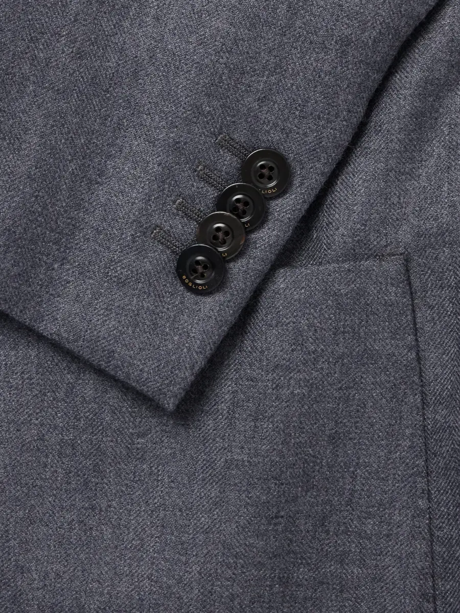 Boglioli Double-Breasted Herringbone Virgin Wool Suit Jacket - Men | Thumbnail 6