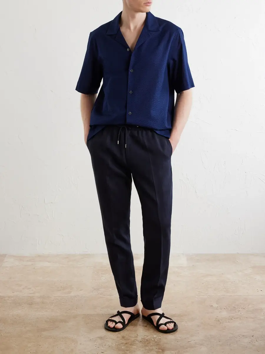 Paul Smith Straight-Leg Linen Trousers - Men | Thumbnail 2