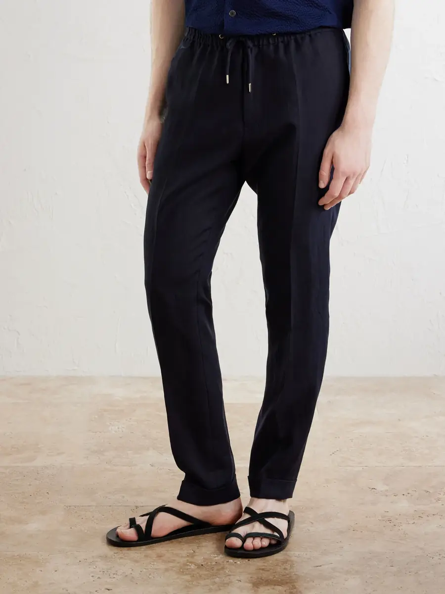 Paul Smith Straight-Leg Linen Trousers - Men | Thumbnail 3