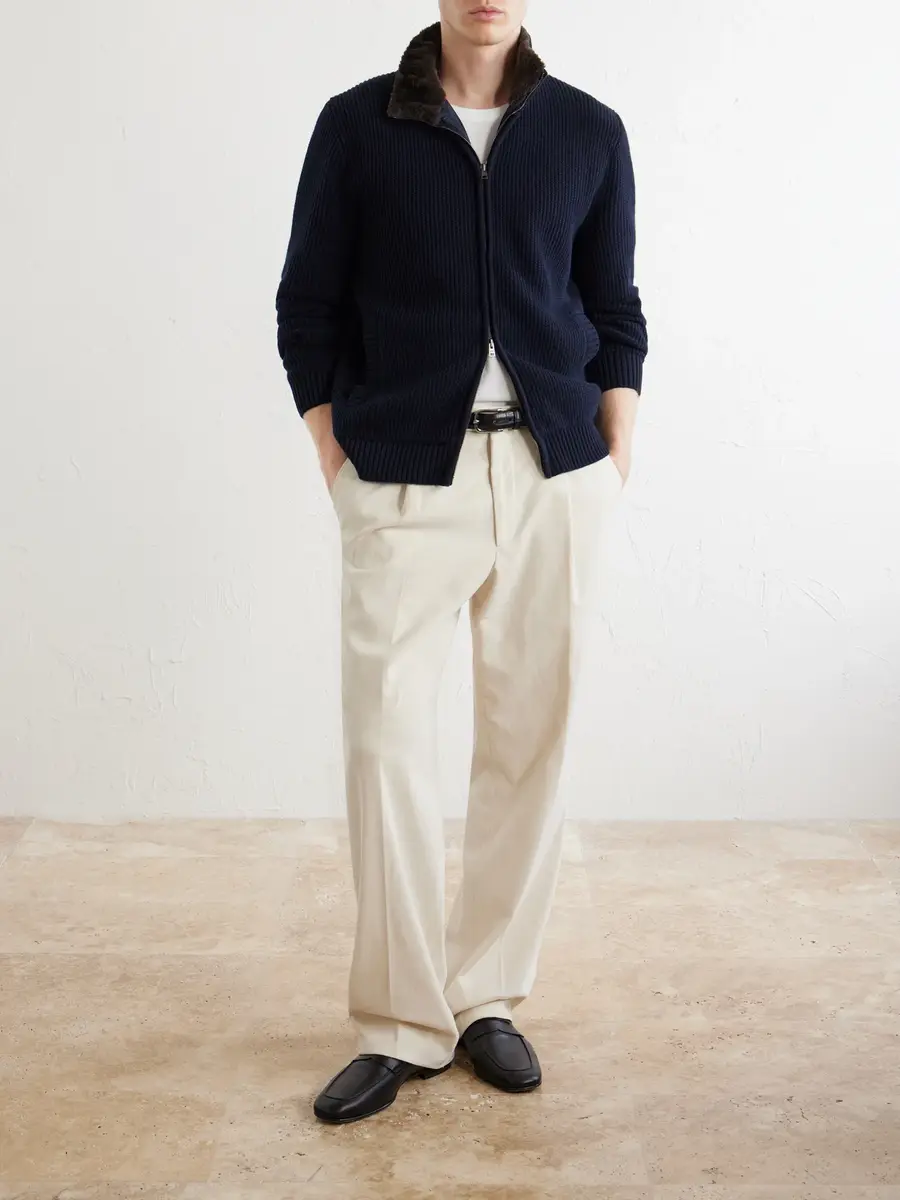 HERNO Wool Zip-Up Cardigan - Men | Thumbnail 2