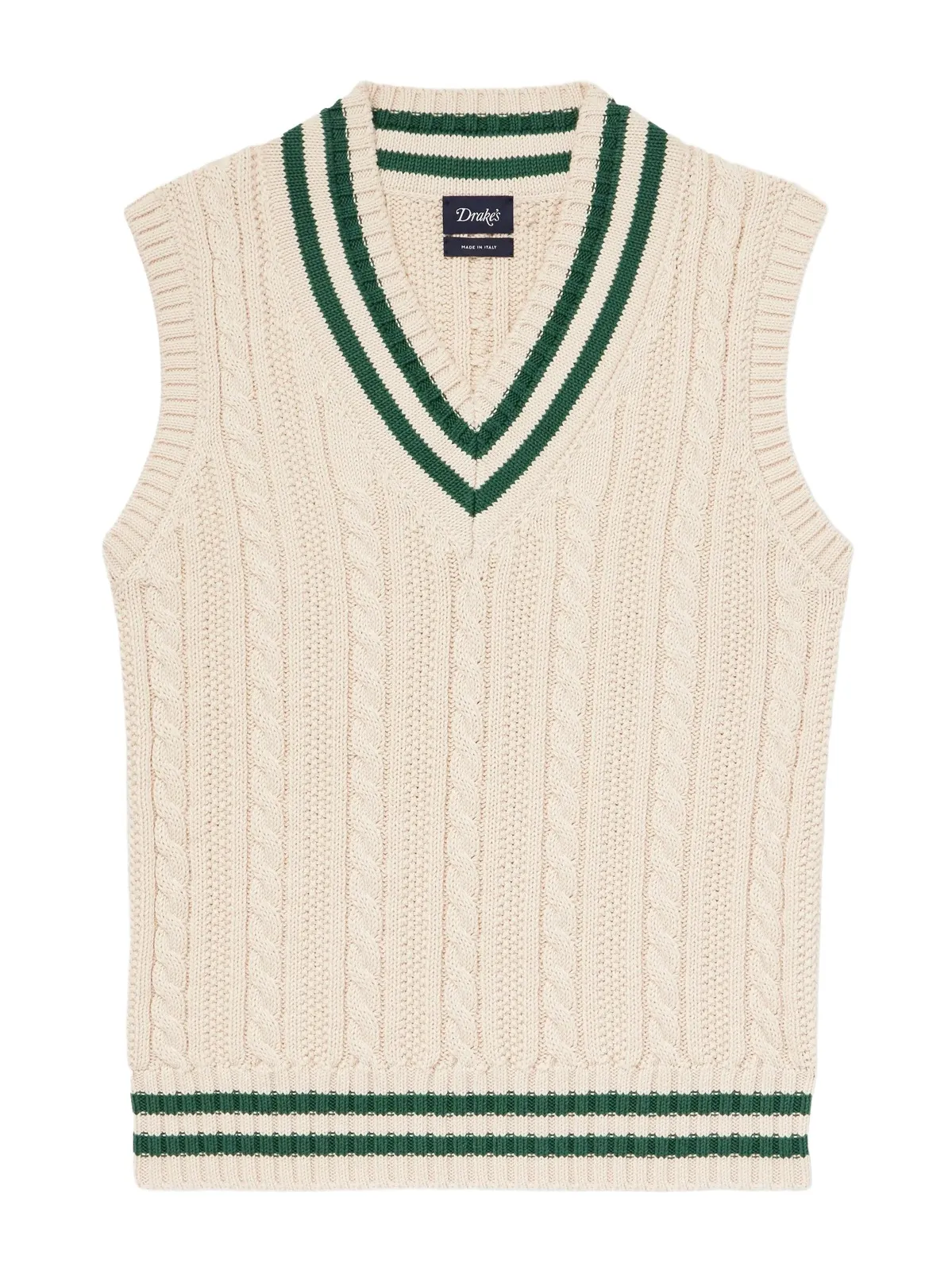 Drake's Cricket Knitted Cotton and Cashmere-Blend Vest - Men