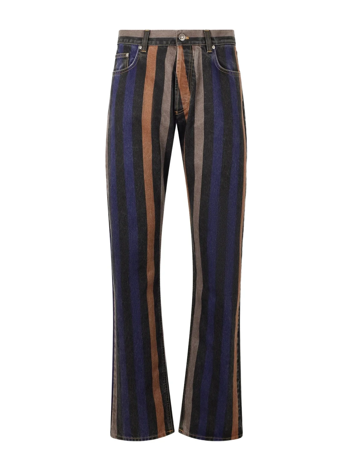 Straight-Leg Striped Jeans - Men Straight-Leg Striped Jeans - Men
