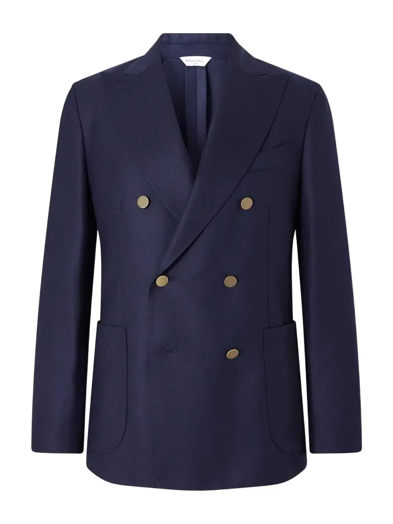 Boglioli Double-Breasted Virgin Wool-Hopsack Blazer - Men | Image 1 Boglioli Double-Breasted Virgin Wool-Hopsack Blazer - Men | Image 1