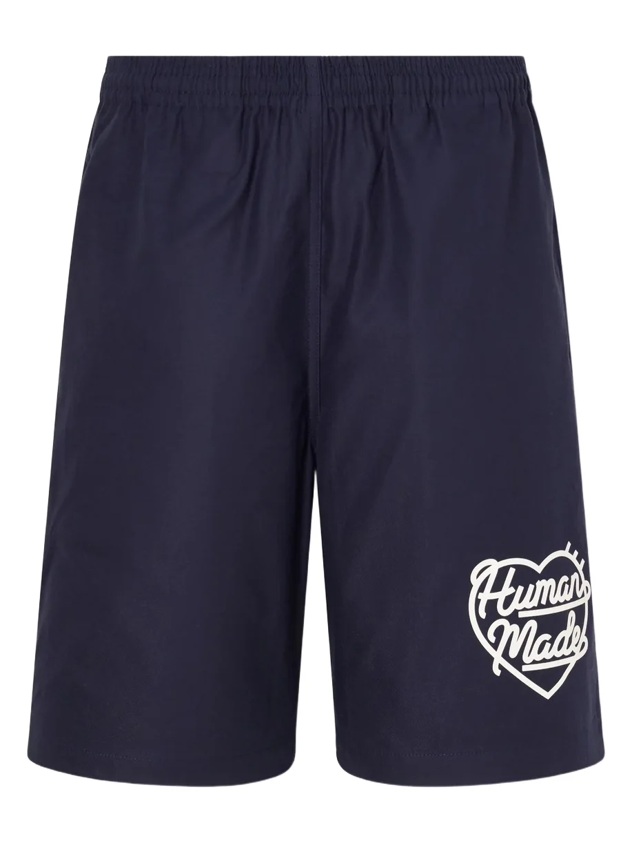 Straight-Leg Logo-Print Cotton-Twill Shorts - Men