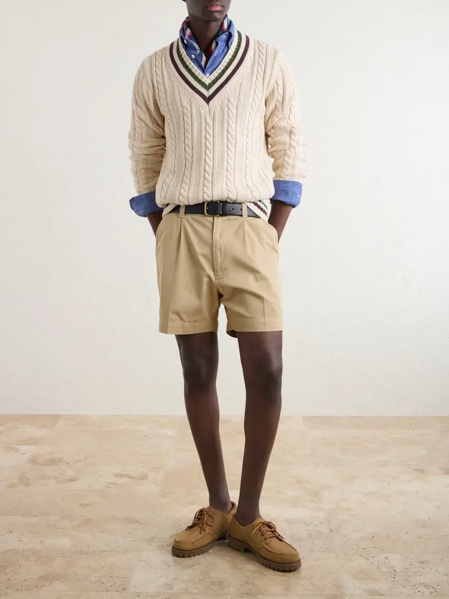 Drake's Cricket Knitted Cotton and Cashmere-Blend Sweater - Men | Thumbnail 2