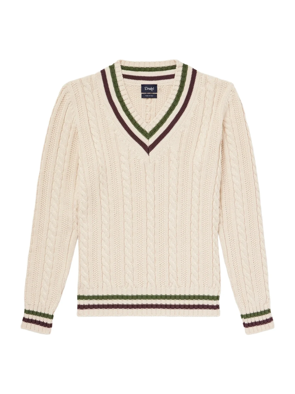 Drake's Cricket Knitted Cotton and Cashmere-Blend Sweater - Men