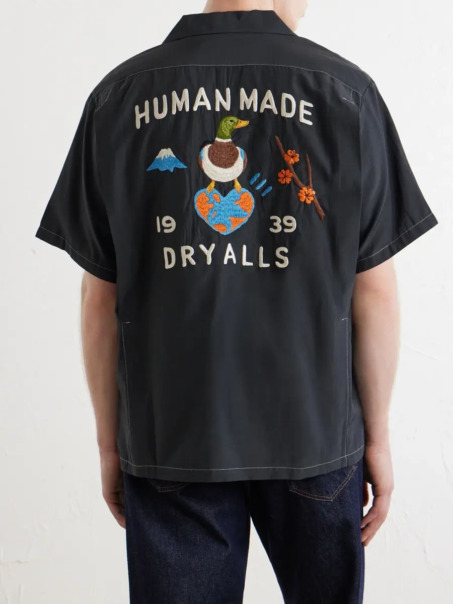 Human Made Souvenir Logo-Embroidered Poplin Shirt - Men | Thumbnail 4