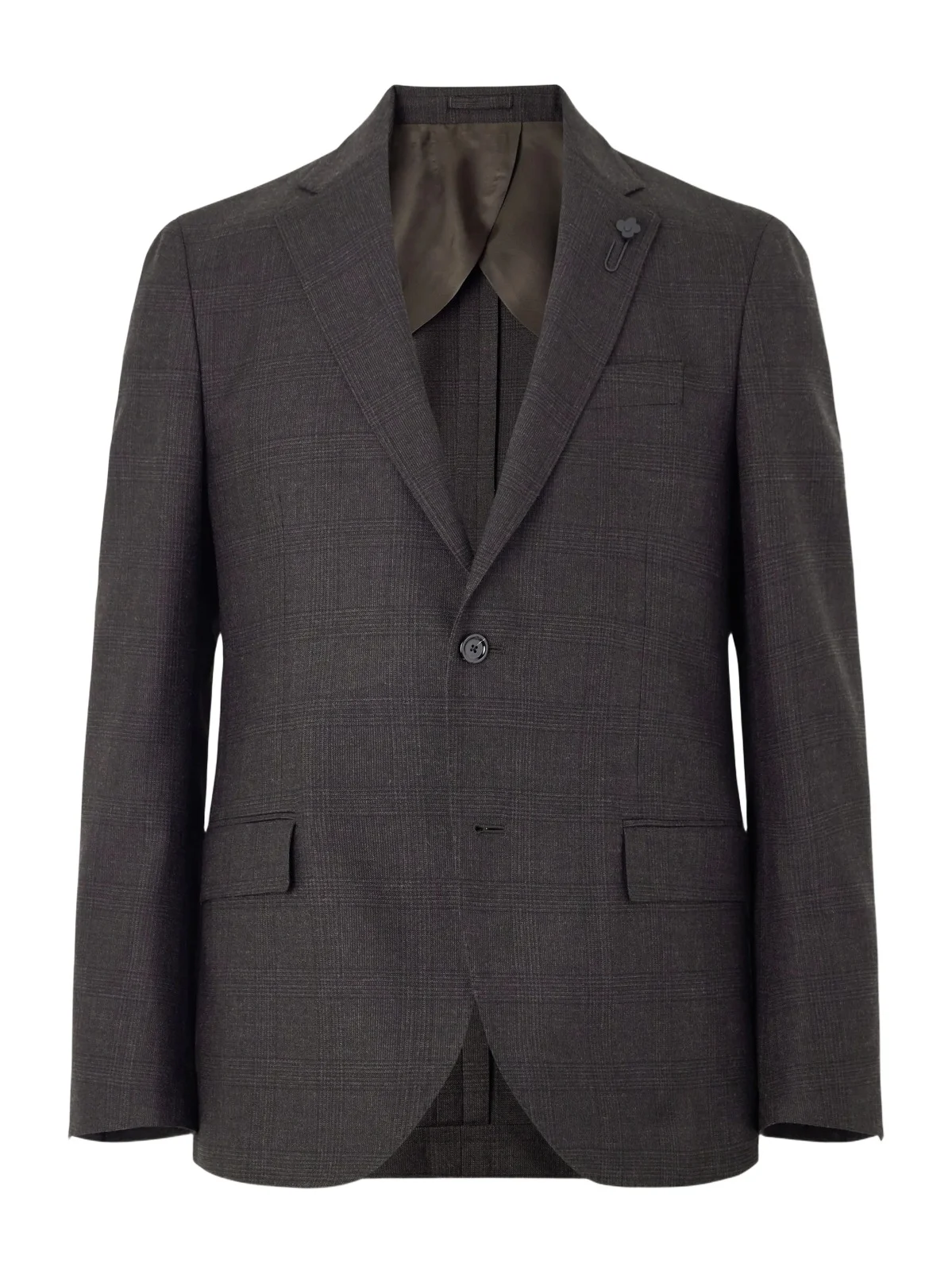 Lardini Prince of Wales Checked Wool Suit Jacket - Men