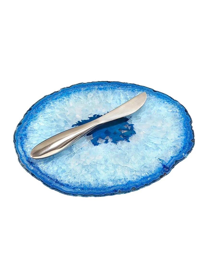 Anna New York Ita Blue Cheese Plate & Forma Spreader