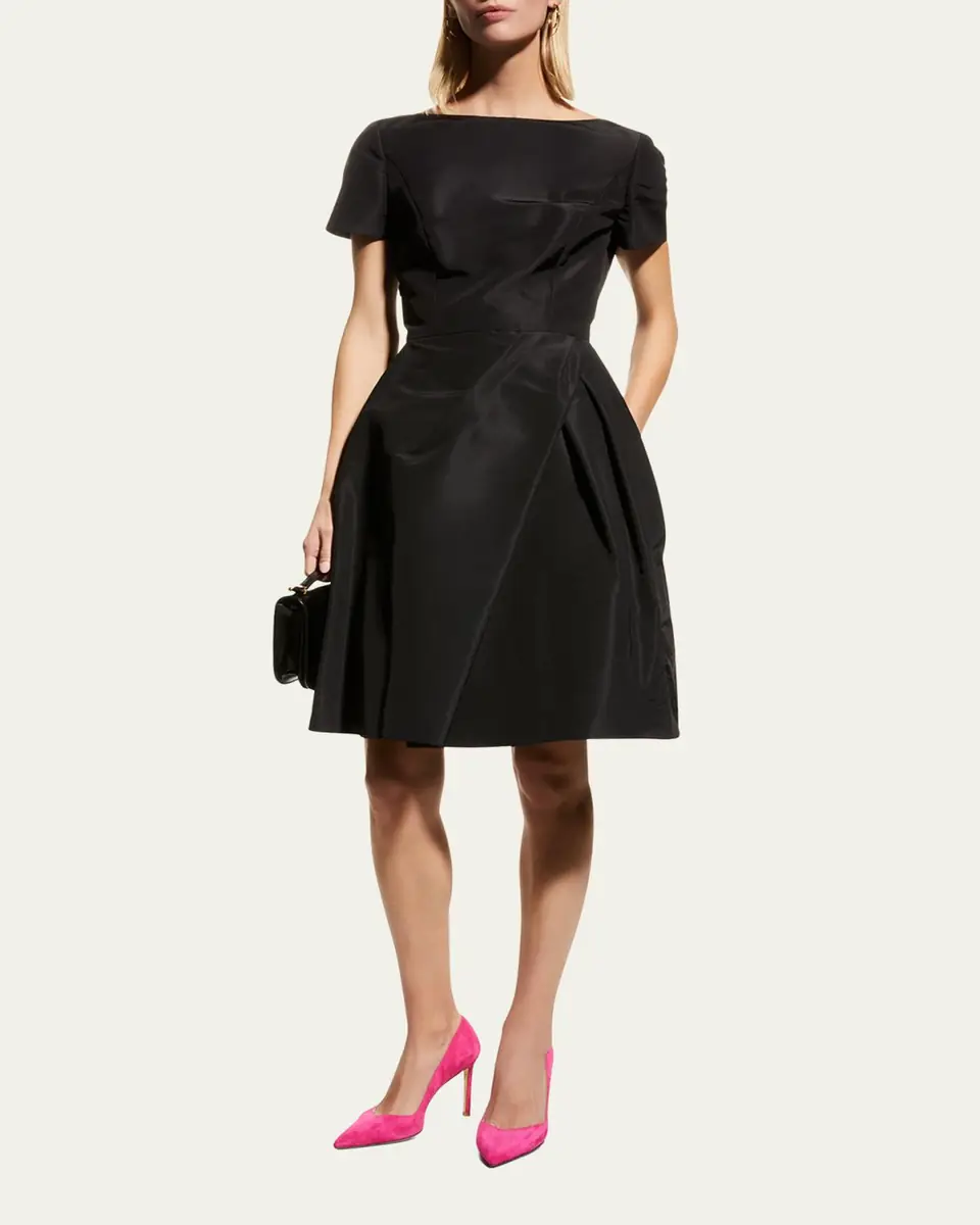 Carolina Herrera Icon Bateau Neck Short-Sleeve Dress | Thumbnail 2 Carolina Herrera Icon Bateau Neck Short-Sleeve Dress | Thumbnail 2
