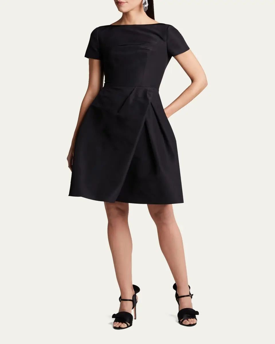 Carolina Herrera Icon Bateau Neck Short-Sleeve Dress | Thumbnail 4 Carolina Herrera Icon Bateau Neck Short-Sleeve Dress | Thumbnail 4