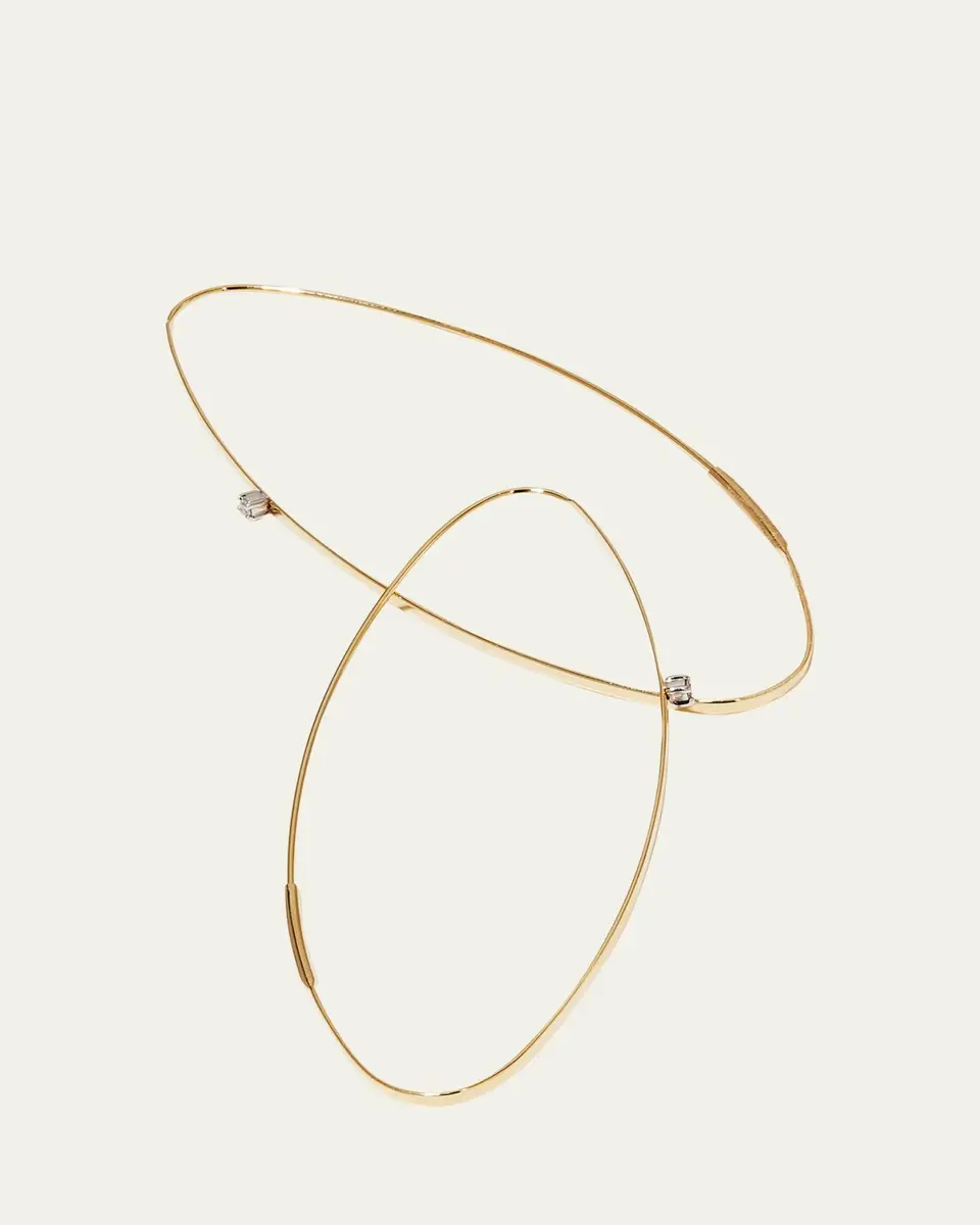 Lana Large 14K Oval Magic Hoop Earrings with Diamonds | Thumbnail 3 Lana Large 14K Oval Magic Hoop Earrings with Diamonds | Thumbnail 3