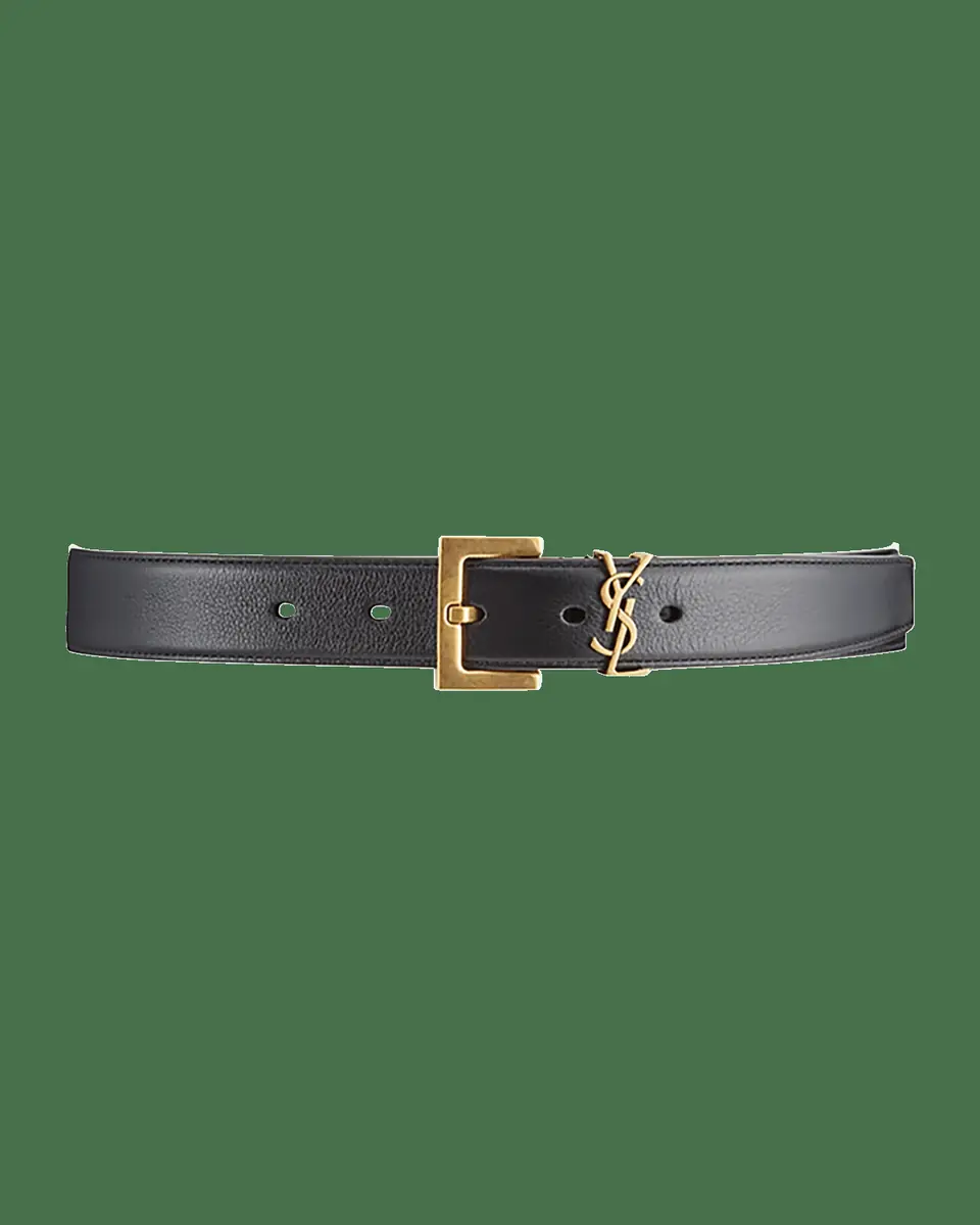 Saint Laurent Box Laque YSL Leather Belt | Thumbnail 2