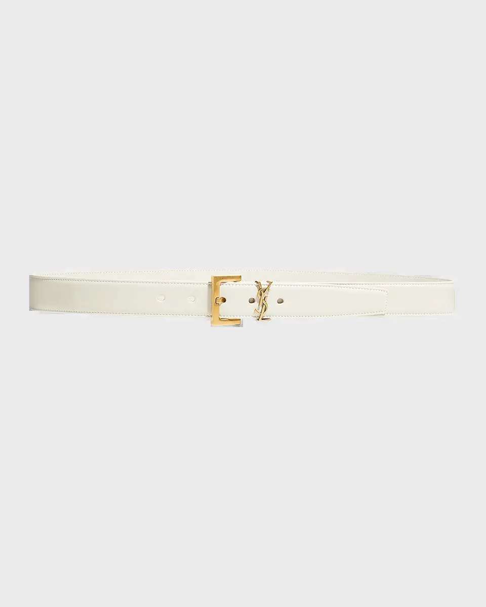 Saint Laurent Box Laque YSL Leather Belt | Thumbnail 2